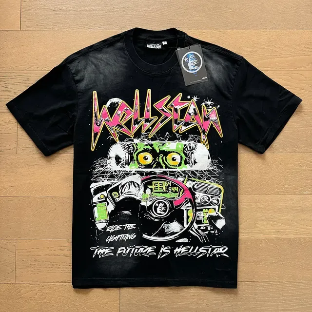 Hellstar Ride The Lightning Graphic Oversized T-Shirt 8