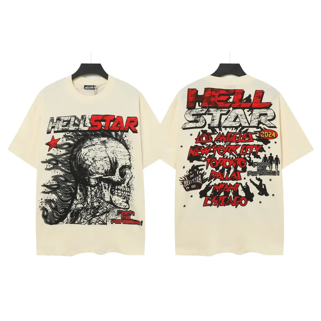 Hellstar Skull Graphic Distressed Print T-Shirt 6