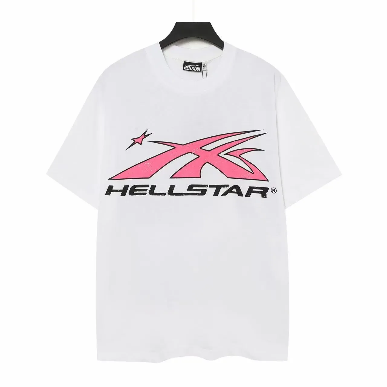 Hellstar সাদা-গোলাপি গ্রাফিক প্রিন্ট ওভারসাইজড টি-শার্ট 3