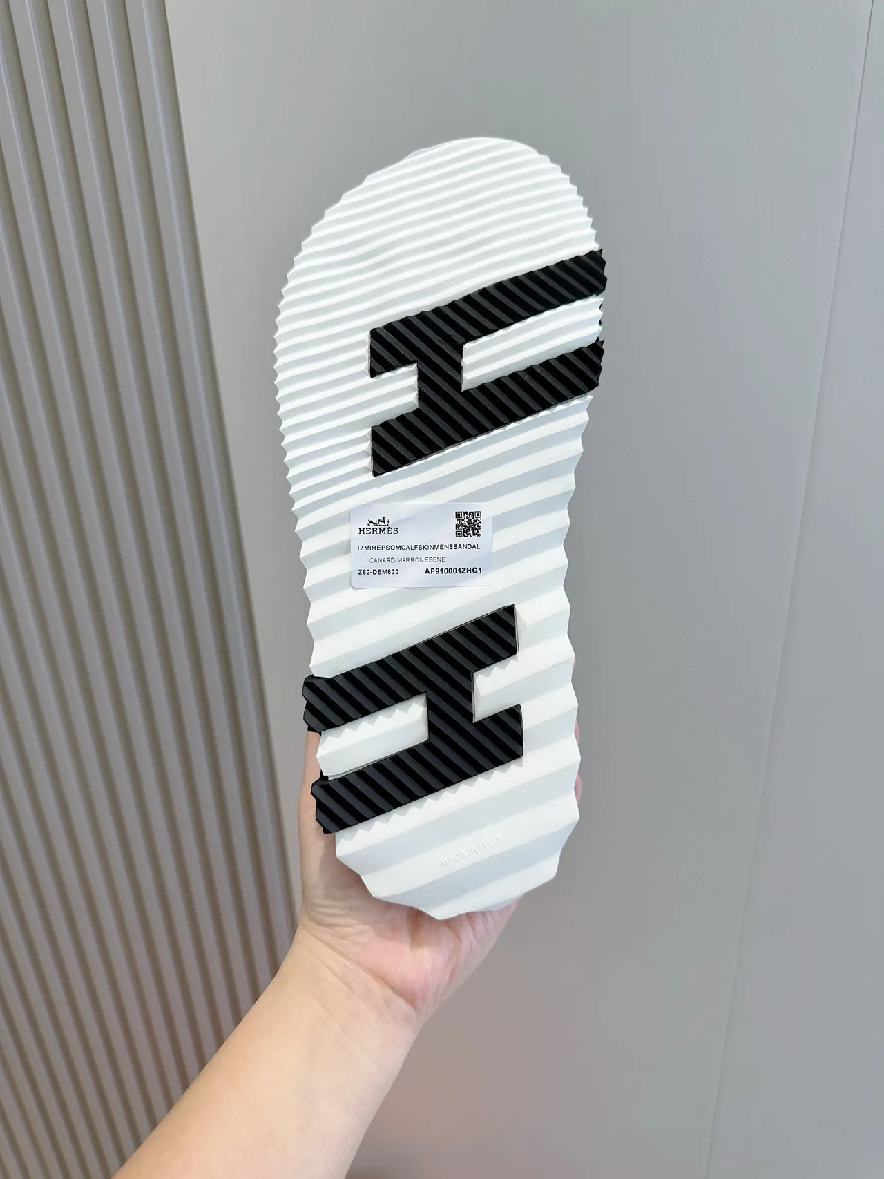 Hermès Black Cross Strap Slide Sandals 9