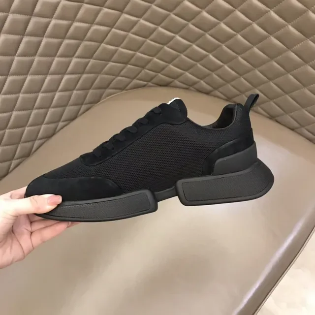 Hermès Black Mesh and Suede Lifestyle Sneakers 3