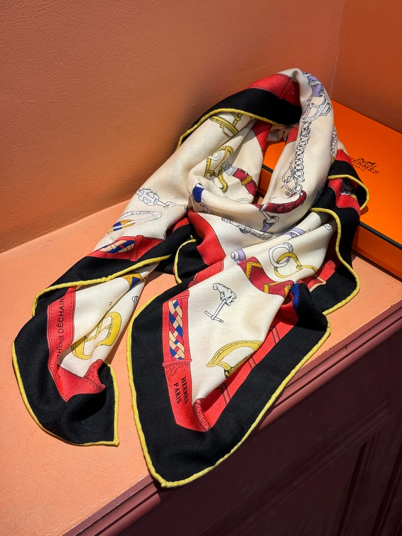 Hermès Chevaux Déchaînés Multicolor Silk Scarf 8