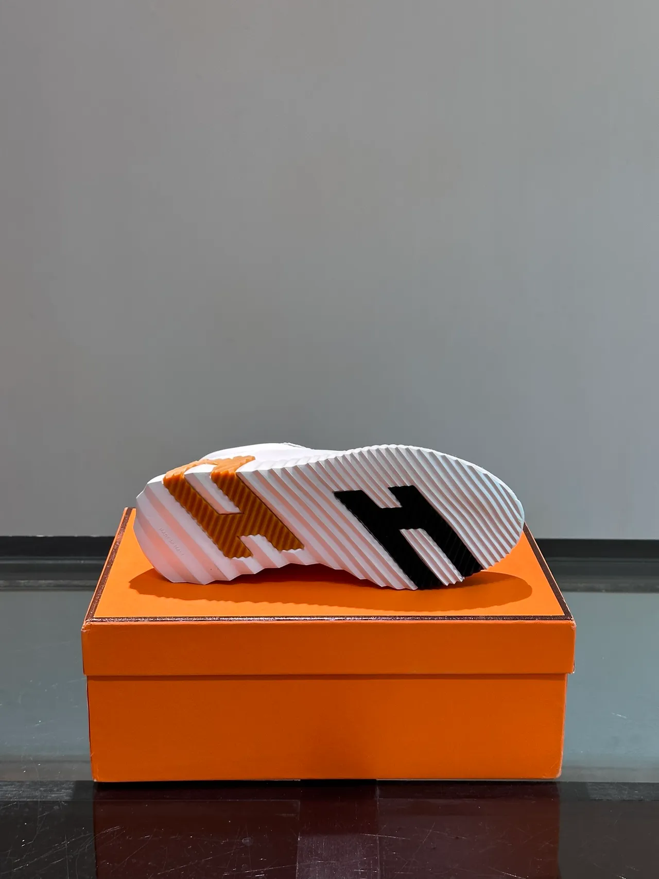 Hermès H-Ride White and Tan Lifestyle Sneakers 2