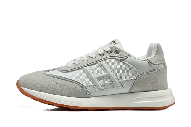 Hermès H-RUN Beige Vert Olive Blanc Orange Sneakers Lifestyle 10