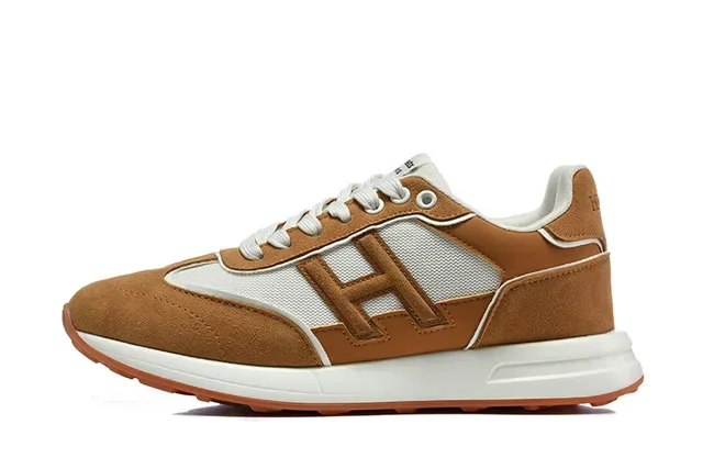 Hermès H-RUN Beige Vert Olive Blanc Orange Sneakers Lifestyle 16
