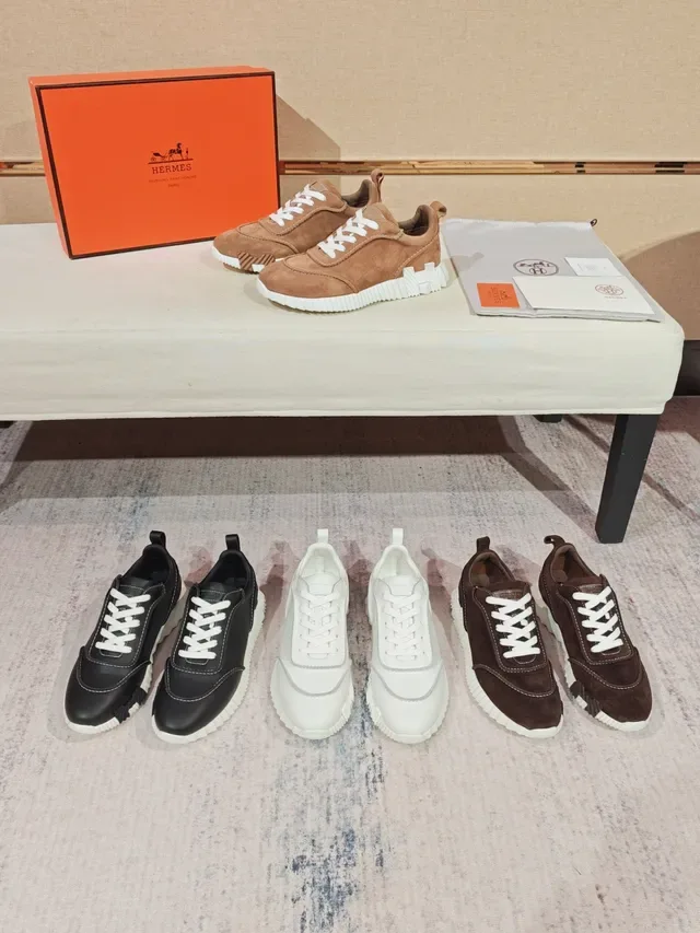 Hermès H Sneaker Black and White Lifestyle Sneakers 2