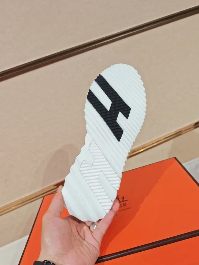 Hermès H Sneaker Black and White Lifestyle Sneakers 3