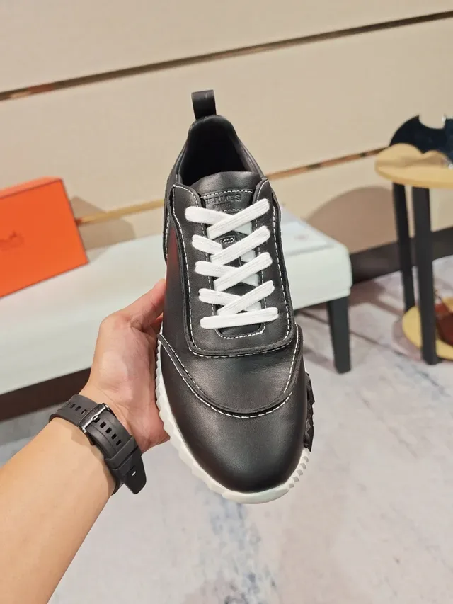 Hermès H Sneaker Black and White Lifestyle Sneakers 6