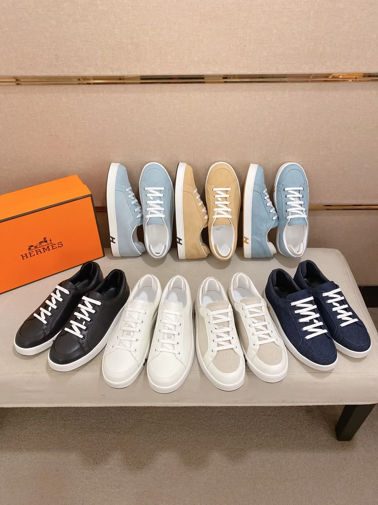 Hermès H Sneaker Black and White Lifestyle Sneakers 2