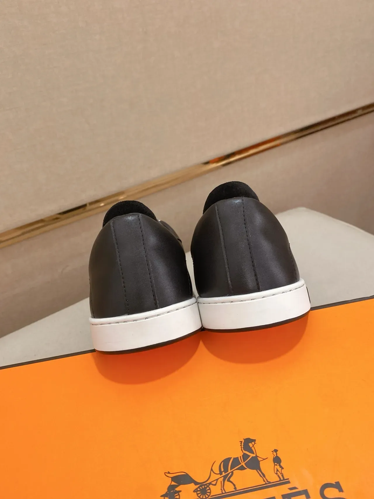 Hermès H Sneaker Black and White Lifestyle Sneakers 4
