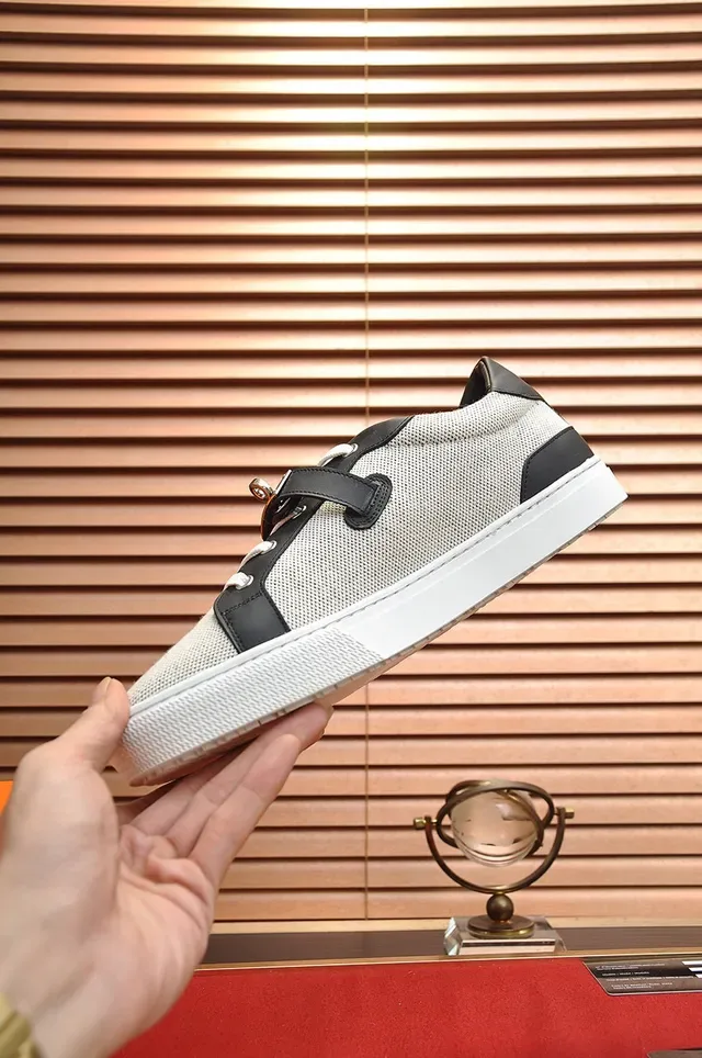 Hermès Mesh and Leather Low-Top Lifestyle Sneakers 6