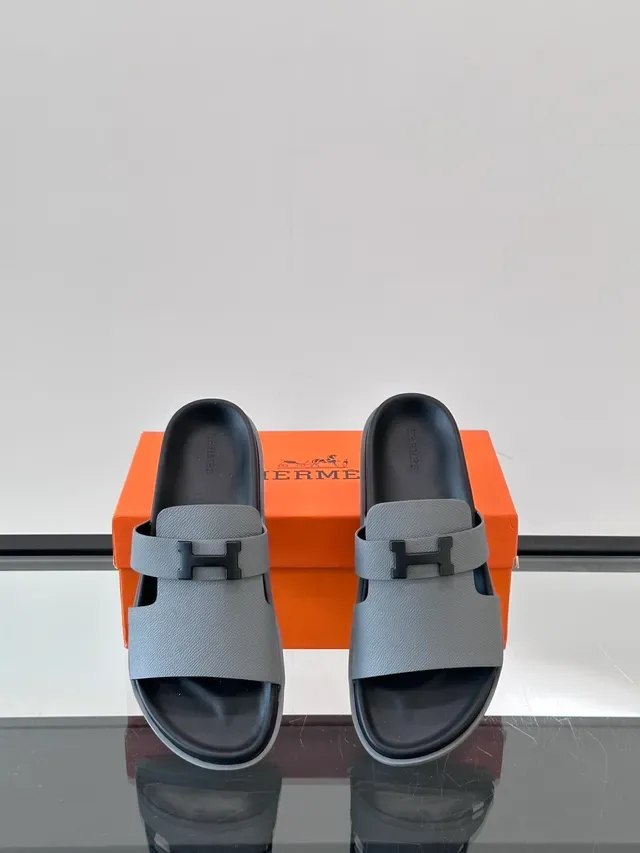 Hermès Oran Double-Strap H-Buckle Slippers 5