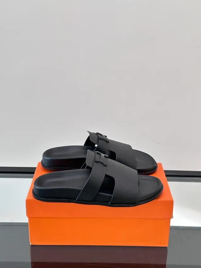 Hermès Oran Double-Strap H-Buckle Slippers 9