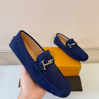 Hermès Oran Loafer Navy Suede H-Bit Loafers