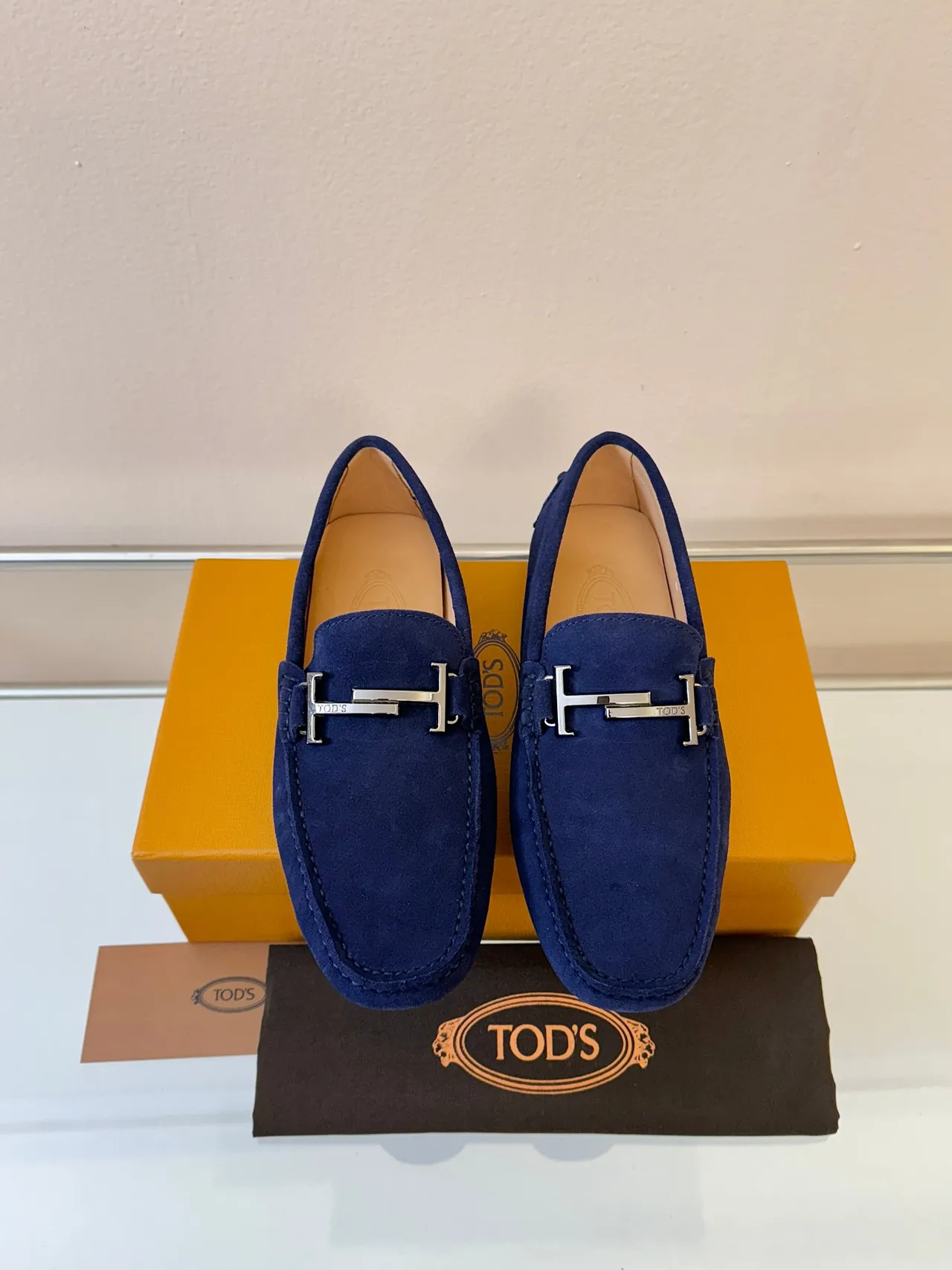 Hermès Oran Loafer Navy Suede H-Bit Loafers 6