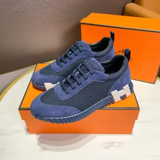 Hermès Oran Sneaker Navy Suede and Mesh Lifestyle Sneakers