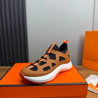 Hermès Oran Sneaker Tan Navy Orange Lifestyle Sneakers
