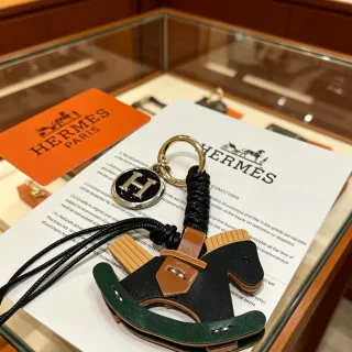 Hermès Rocker Horse Black Green Rocking Silhouette Multi-Tone Leather Crossbody Bag
