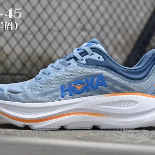 Hoka Azul Marino Malla Ingenierada Superior Suela Media Blanca Gruesa Zapatillas de Running