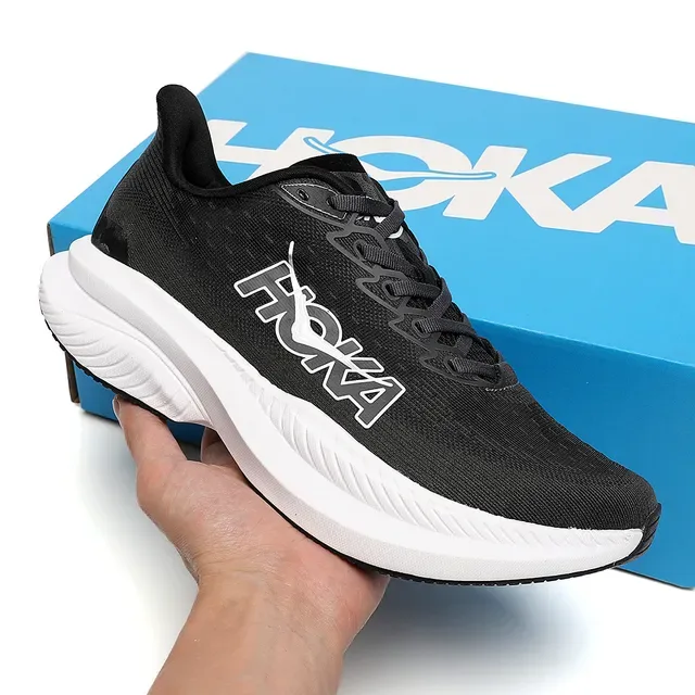 Hoka Mach 6 Black White Running Shoes 3