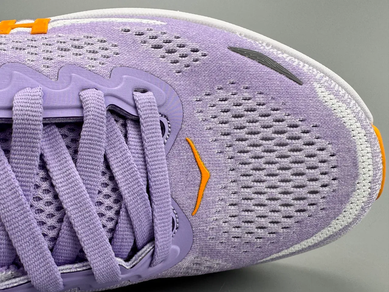 Hoka Purple Orange Engineered Knit Upper Thick Layered Midsole Running Shoes 2