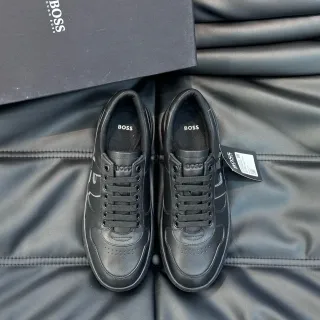 Hugo Boss Black Leather Low-Top Lifestyle Sneakers