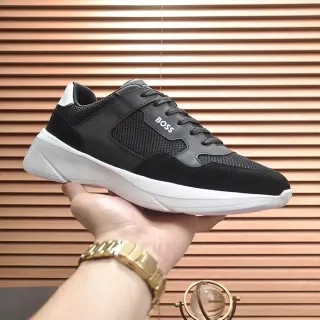 Hugo Boss Black Mesh and Suede Lifestyle Sneakers