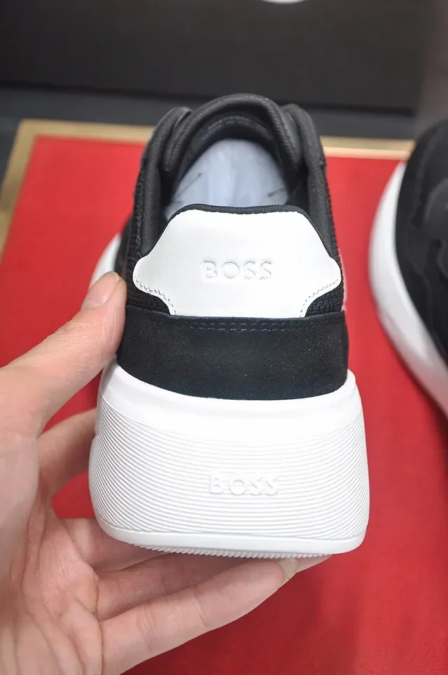 Hugo Boss Black Mesh and Suede Lifestyle Sneakers 2