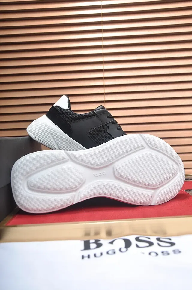 Hugo Boss Black Mesh and Suede Lifestyle Sneakers 4