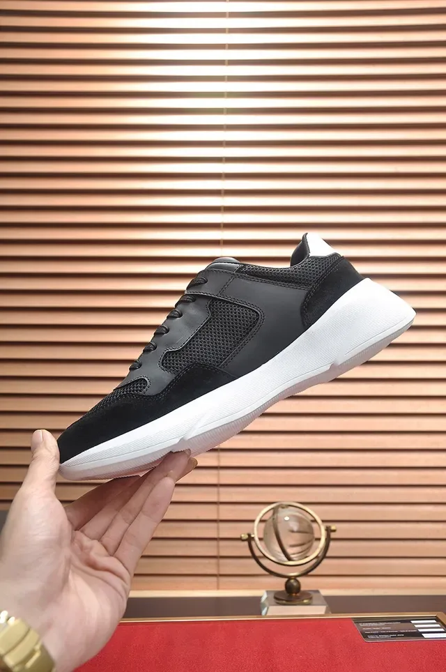 Hugo Boss Black Mesh and Suede Lifestyle Sneakers 6