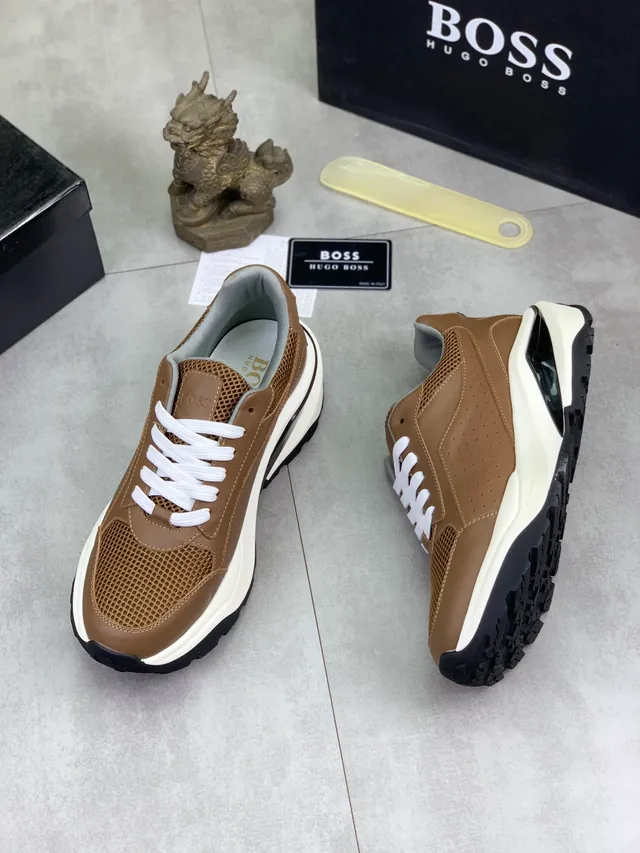 Hugo Boss Chaussure chunky marron et blanc 5