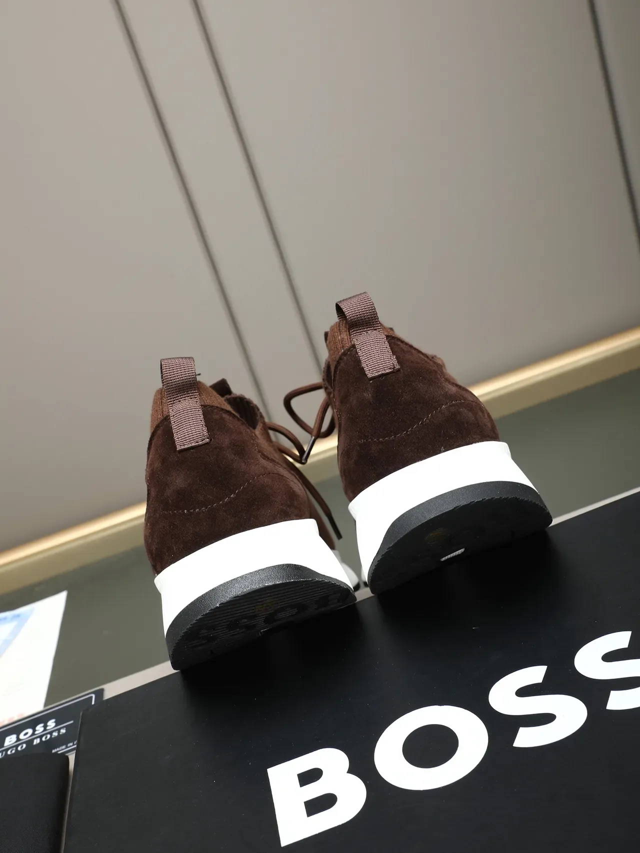 Hugo Boss Brown Knit Sock-Fit Sneaker 3