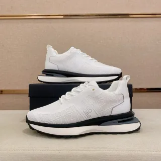 Hugo Boss Monogram-Print White Lifestyle Sneakers