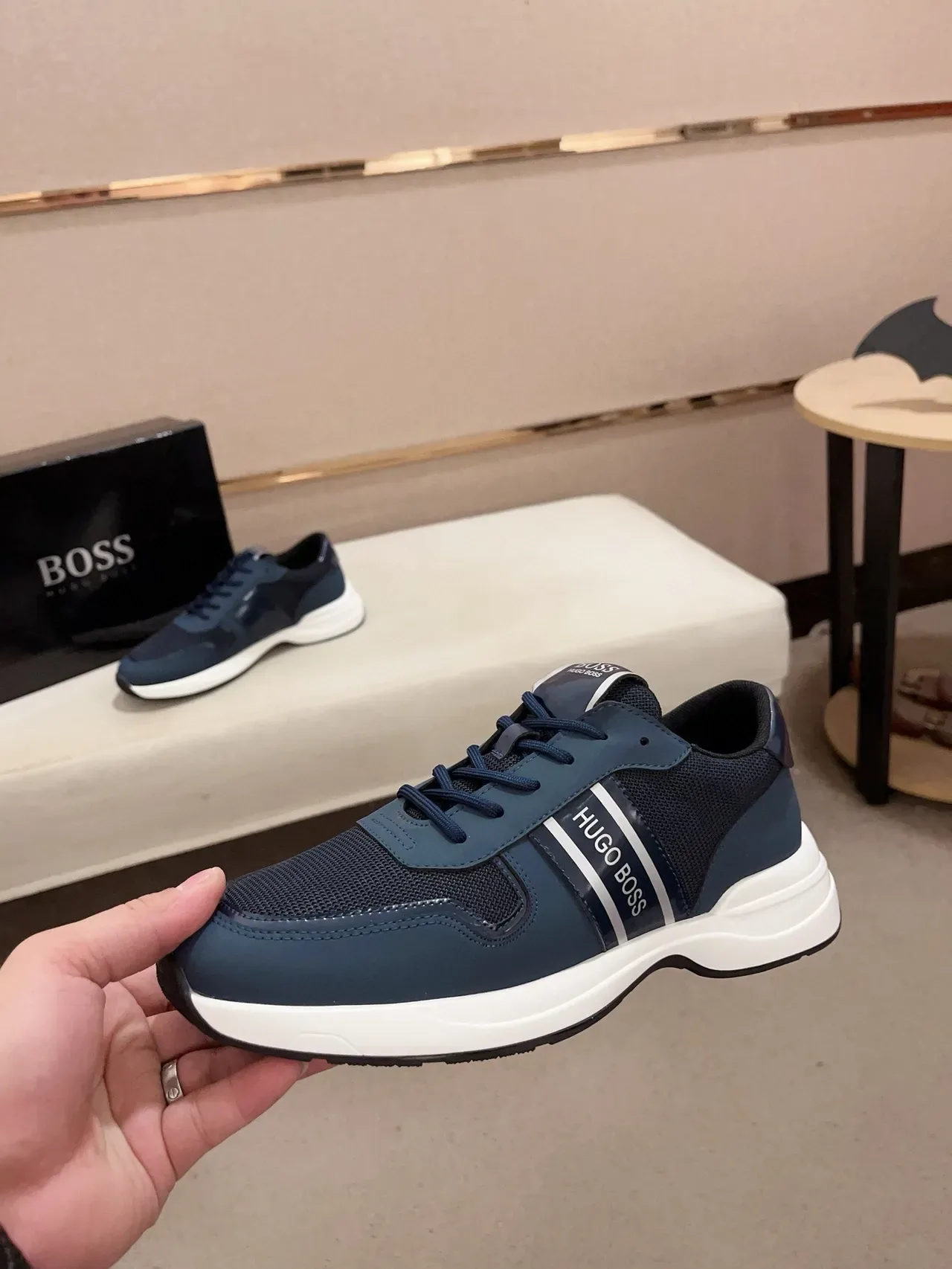 Hugo Boss Chaussures Lifestyle Navy et Blanc 3