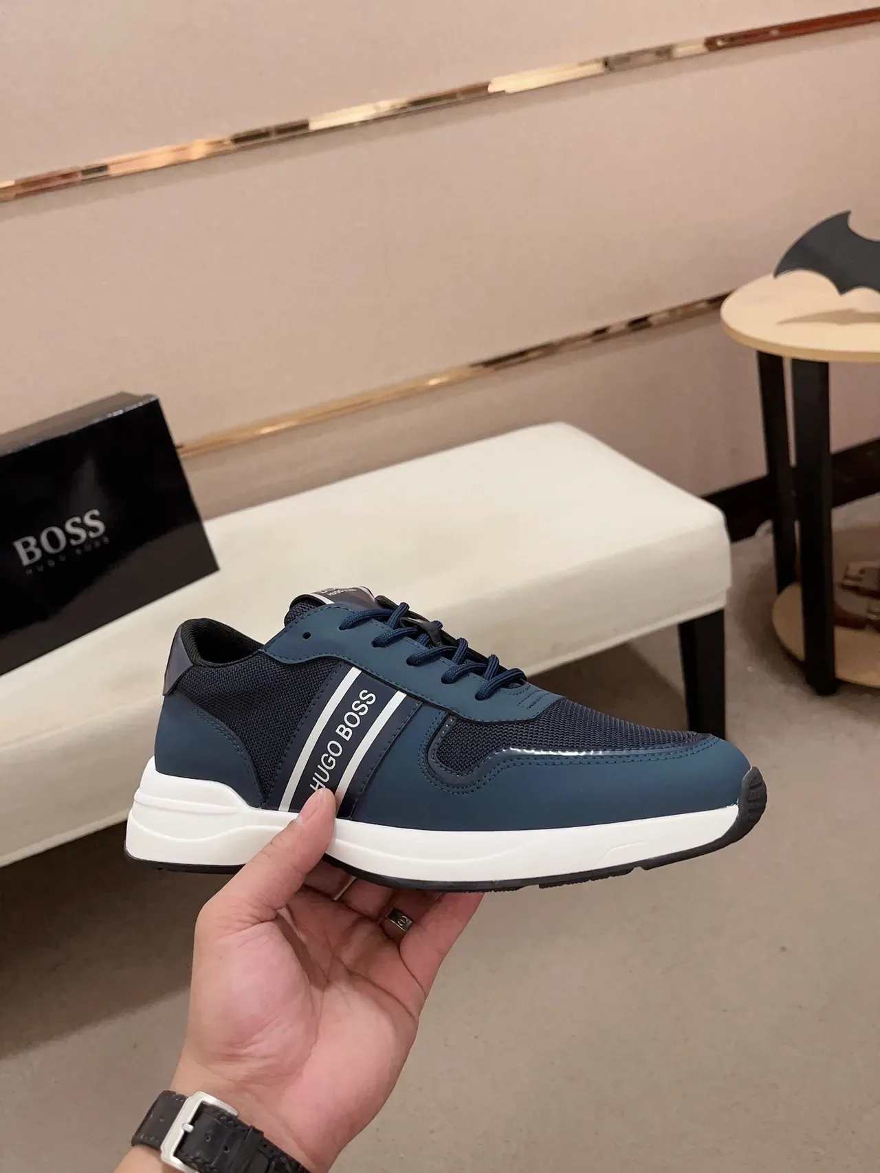 Hugo Boss Chaussures Lifestyle Navy et Blanc 4