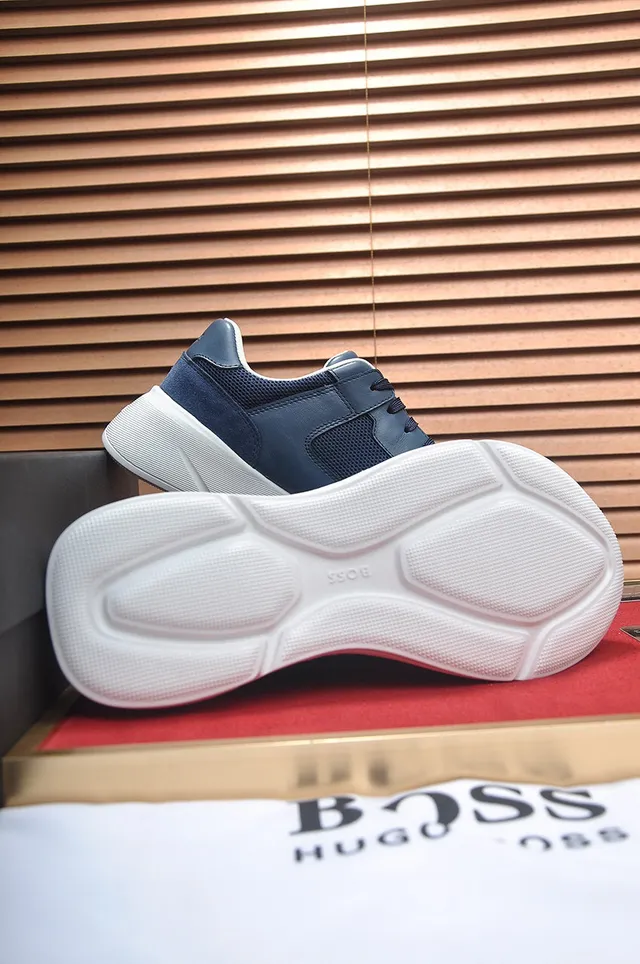 Hugo Boss Sneaker Lifestyle en Daim et Maille Bleu Marine 4