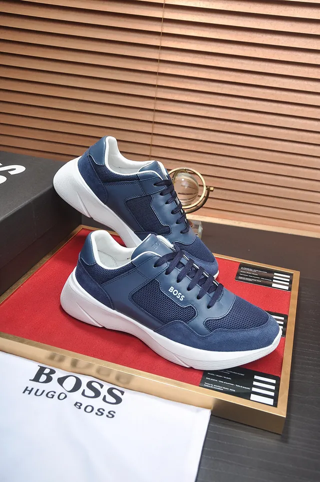 Hugo Boss Sneaker Lifestyle en Daim et Maille Bleu Marine 5