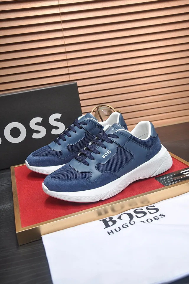 Hugo Boss Sneaker Lifestyle en Daim et Maille Bleu Marine 7