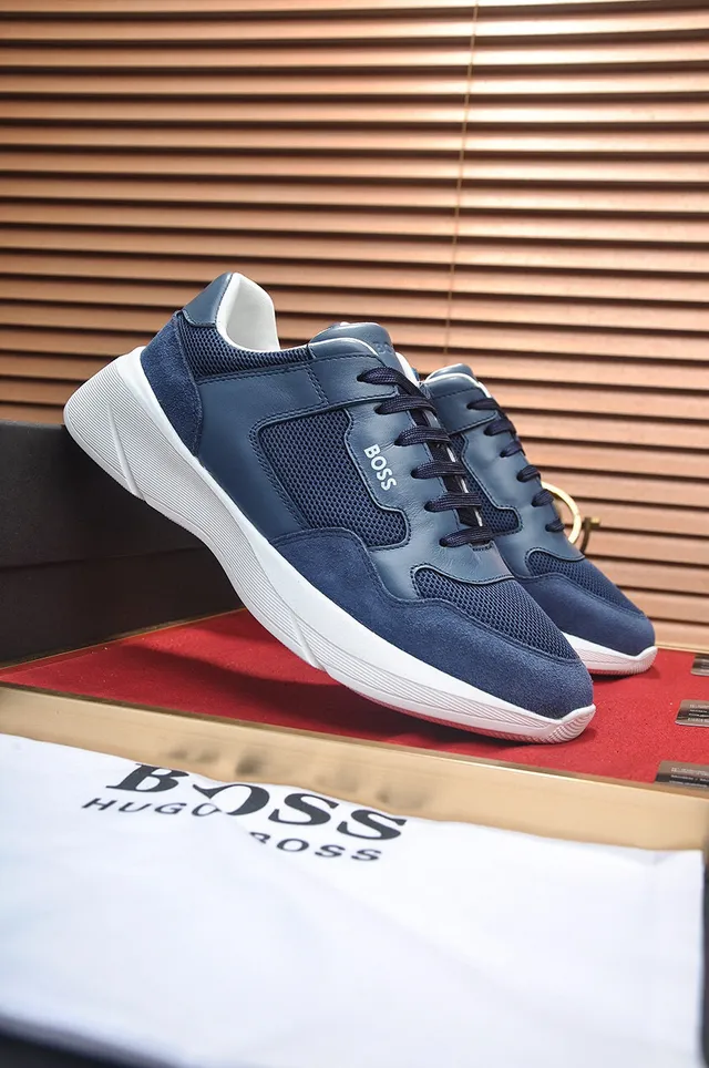 Hugo Boss Sneaker Lifestyle en Daim et Maille Bleu Marine 8