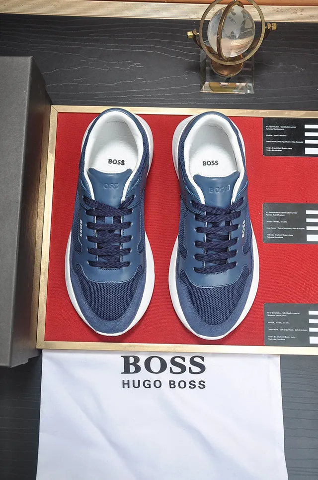 Hugo Boss Sneaker Lifestyle en Daim et Maille Bleu Marine 9