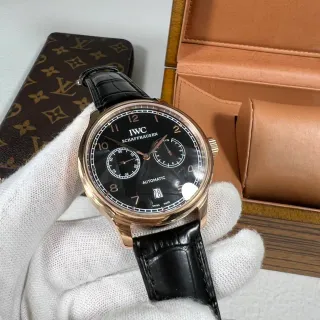 IWC Portugieser Automatic Rose Gold Black Dial Mechanical Watch