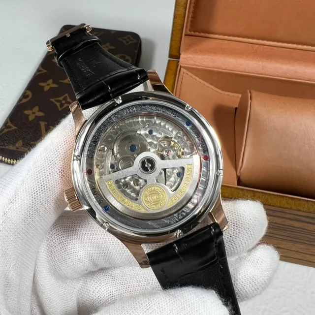 IWC Portugieser Automatic Rose Gold Black Dial Mechanical Watch 5