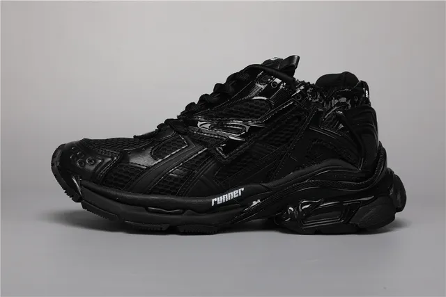 Kith Runner Monochrome Black Chunky Sneakers 9