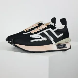 Lanvin Runner rayas desgastadas negro beige zapatillas lifestyle
