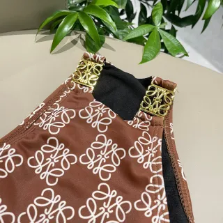 Loewe Anagram Brown White Bustier-Style Vest Top