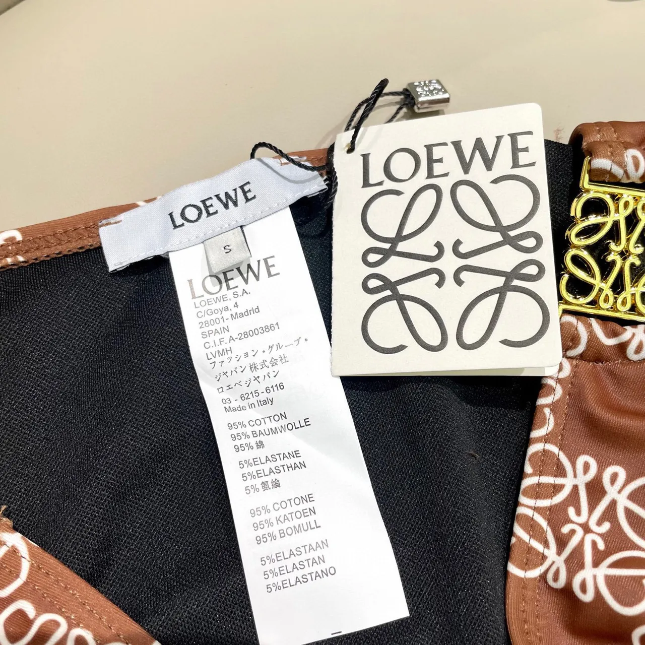 Loewe Anagram Brown White Bustier-Style Vest Top 11
