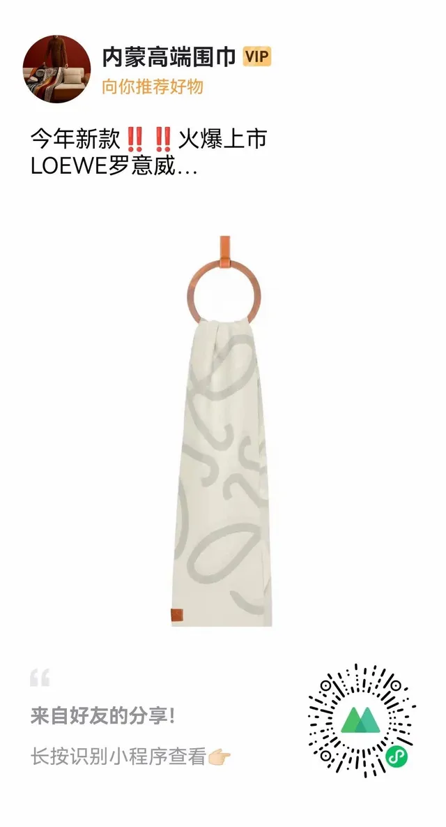 Loewe Anagram Cachecol Cinza Claro e Cinza Cachemira Cachecol 2