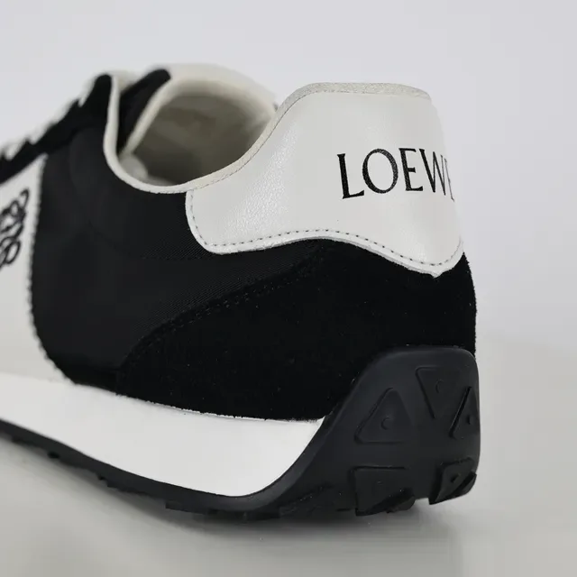 Loewe Flow Runner Black and White Lifestyle Sneakers 4