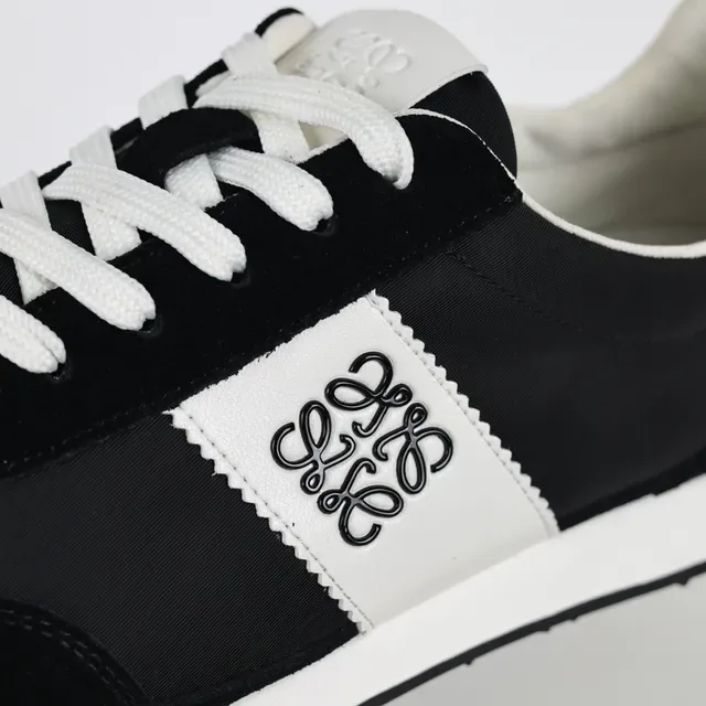 Loewe Flow Runner Black and White Lifestyle Sneakers 6