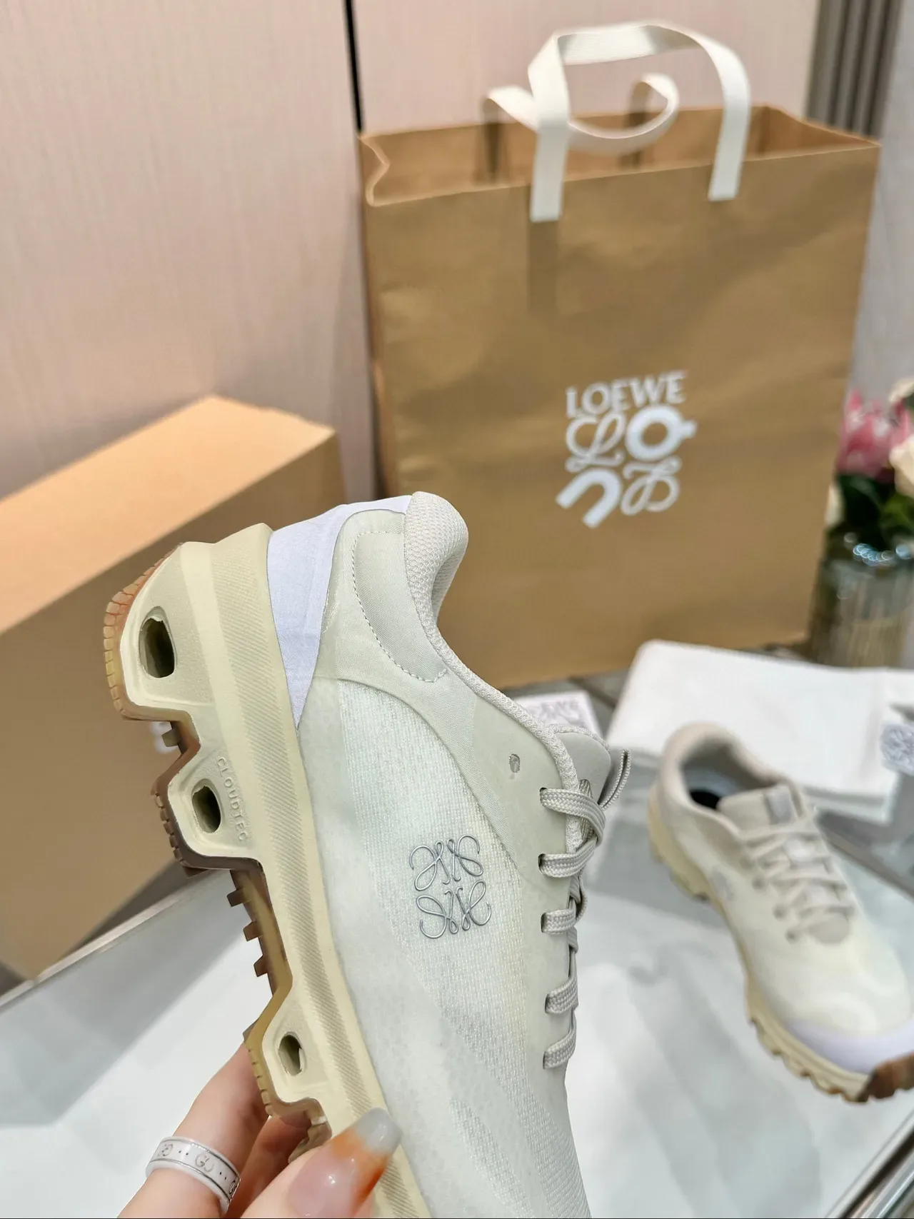Loewe Flow Runner Off-White Mesh Tênis Lifestyle 3